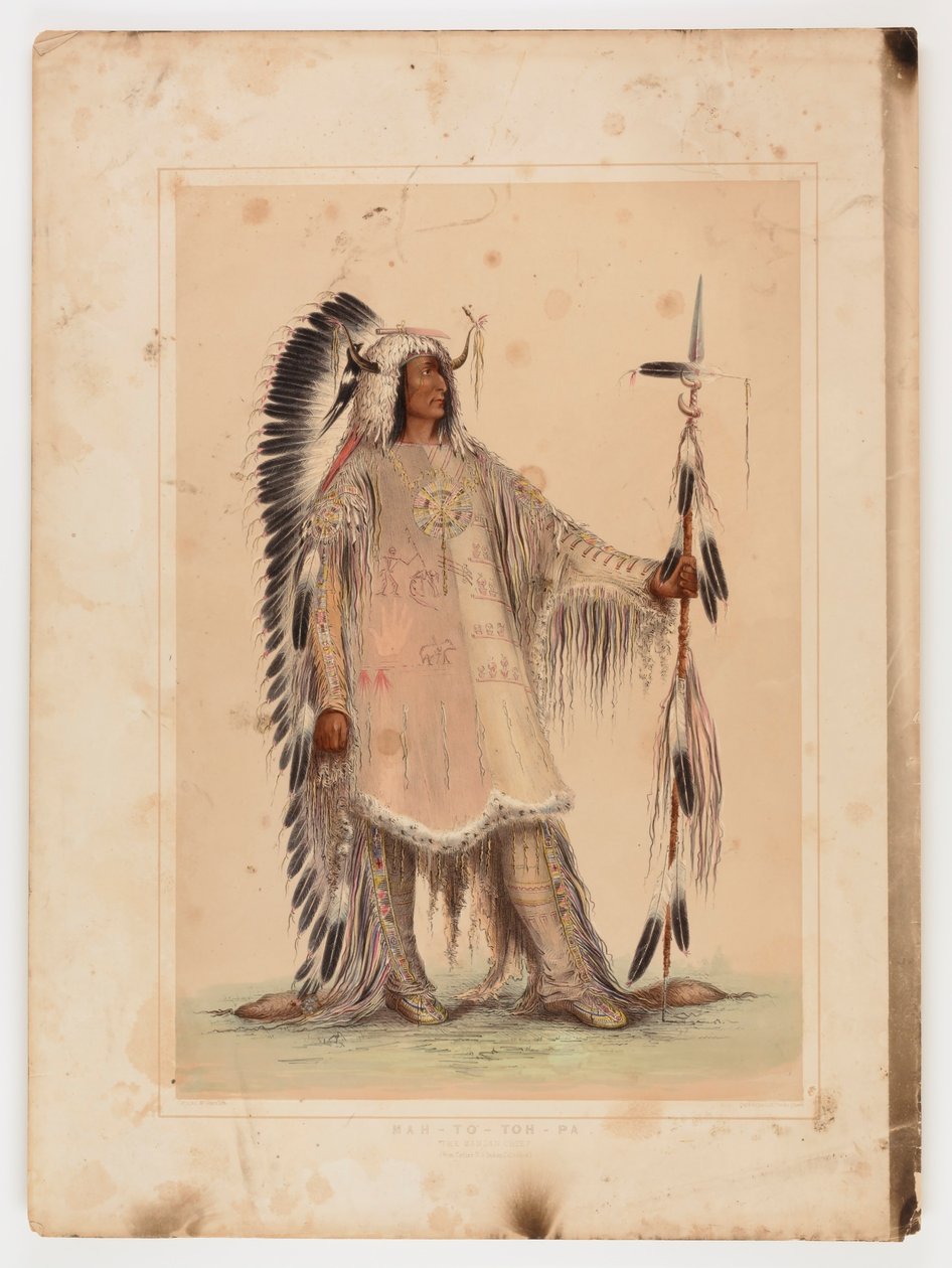 Mah-to-toh-pa, mandanernes høvding af George Catlin