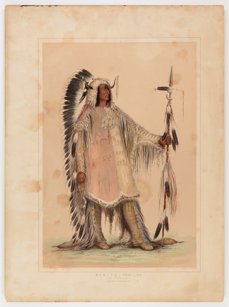 Mah-to-toh-pa, mandanernes høvding af George Catlin