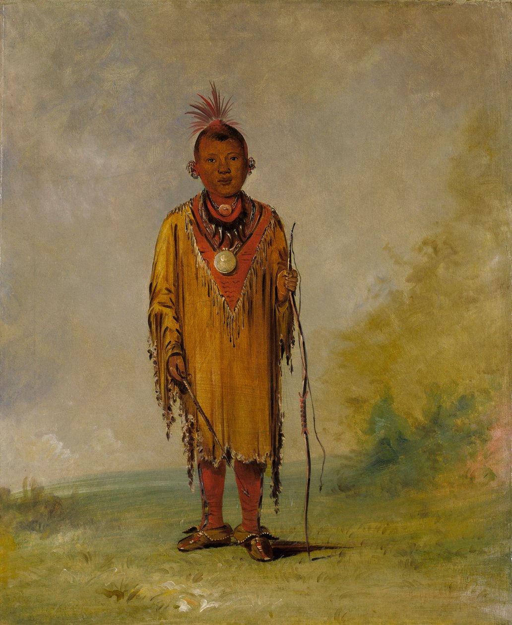 Me-sóu-wahk, hjortehår, Kee-o-kúks yndlingssøn af George Catlin