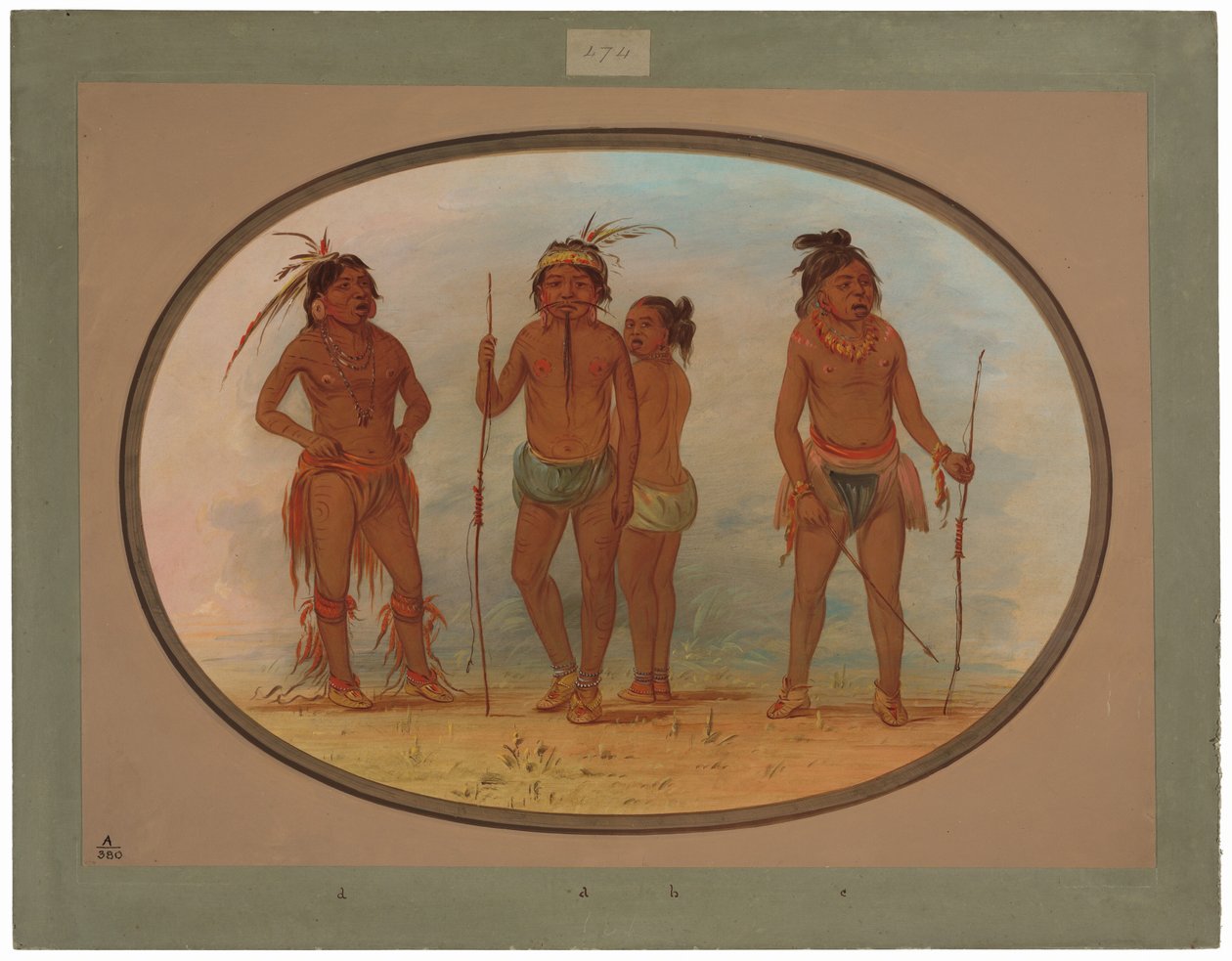 Medlemmer af Botocudo-stammen af George Catlin