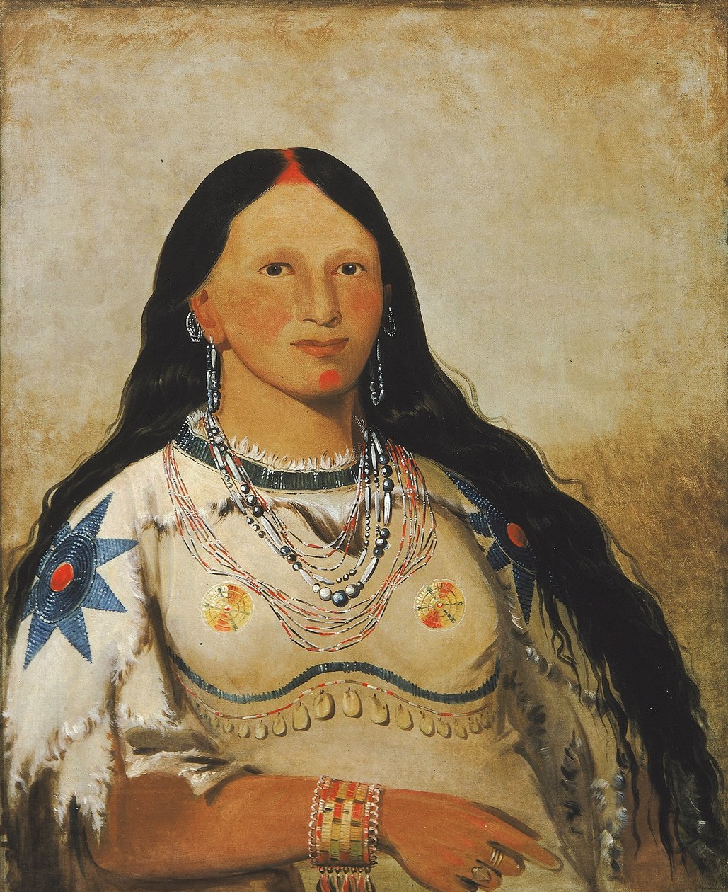 We-me-ee-sunk-te-ka, Mink, en smuk pige af George Catlin