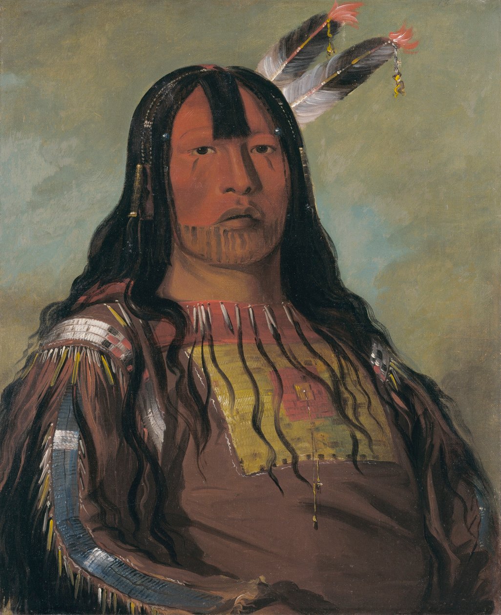 Mix-ke-móte-skin-na, jernhorn, krigeren af George Catlin