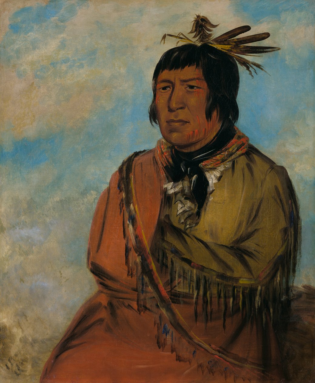 Na-pów-sa, Bjørn, der rejser om natten, en høvding, 1830. af George Catlin