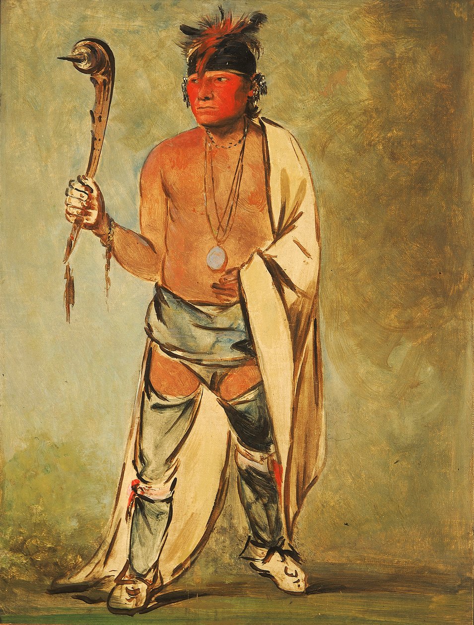 Naugh-háigh-hee-kaw, Han der fugter træet, 1828. af George Catlin
