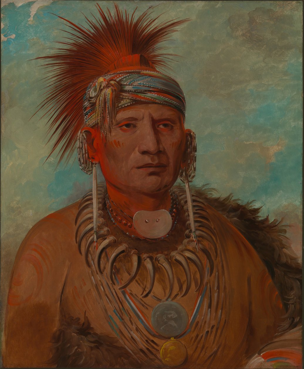 Neu-mon-ya, vandrende regn, krigshøvding af George Catlin