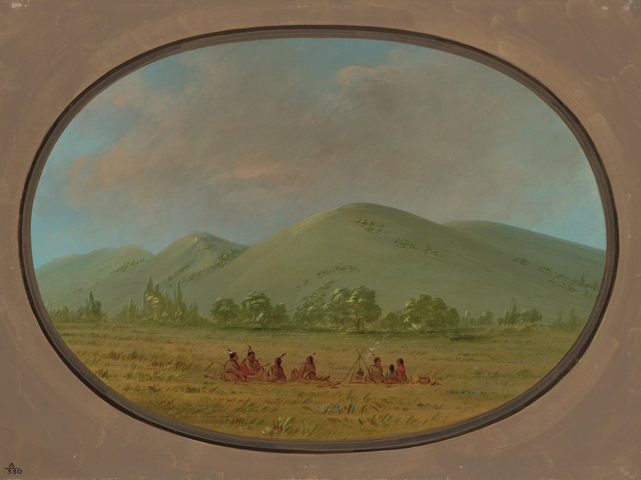 Nishnabotana Bluffs, Upper Missouri, 18611869. af George Catlin