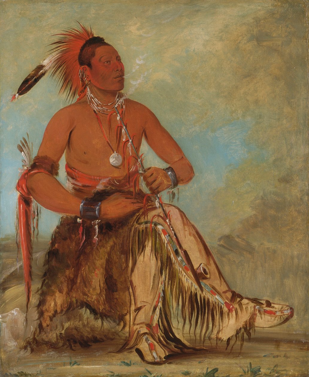Nóm-ba-mon-nee, dobbeltvandrer, en modig af George Catlin