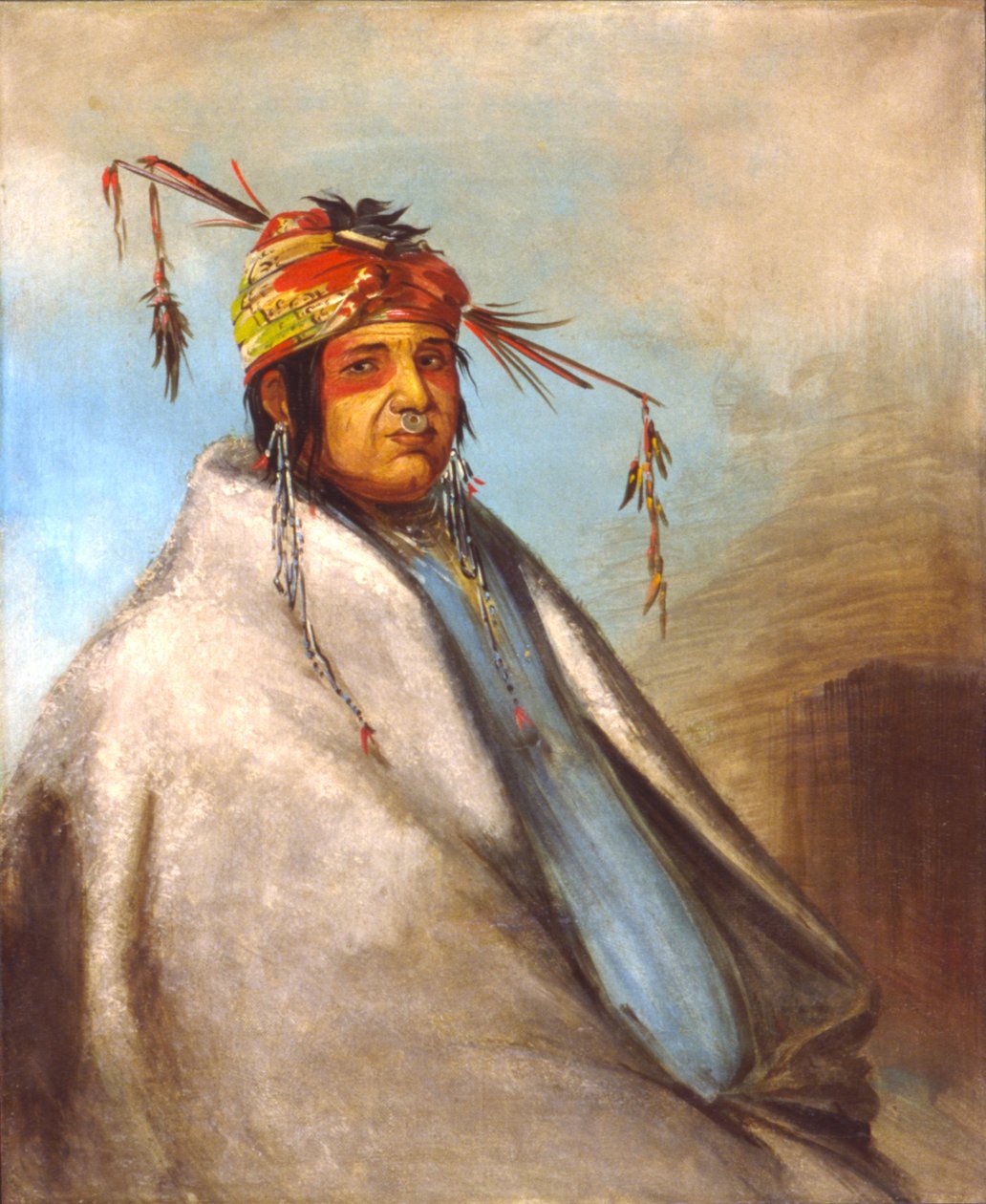 Non-on-dá-gon, en høvding, 1830. af George Catlin