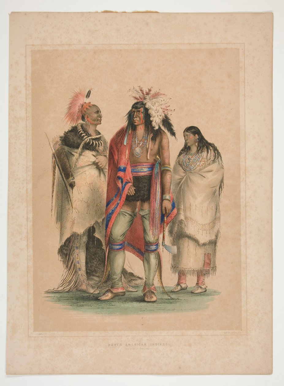 nordamerikanske indianere, pl. 1 fra North American Indian Portfolio af George Catlin