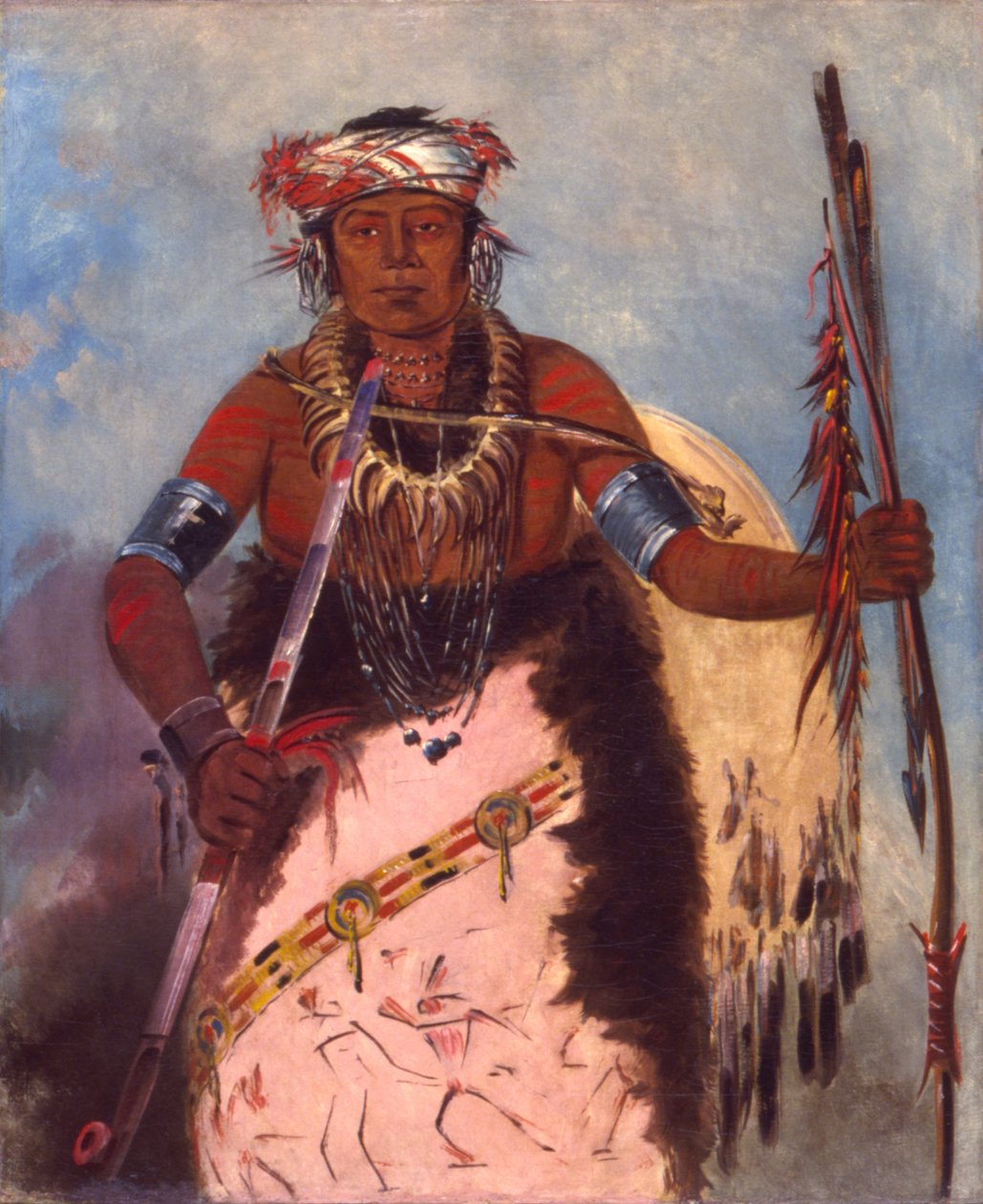 Notch-ee-níng-a, No Heart, (kaldet White Cloud), stammens høvding af George Catlin