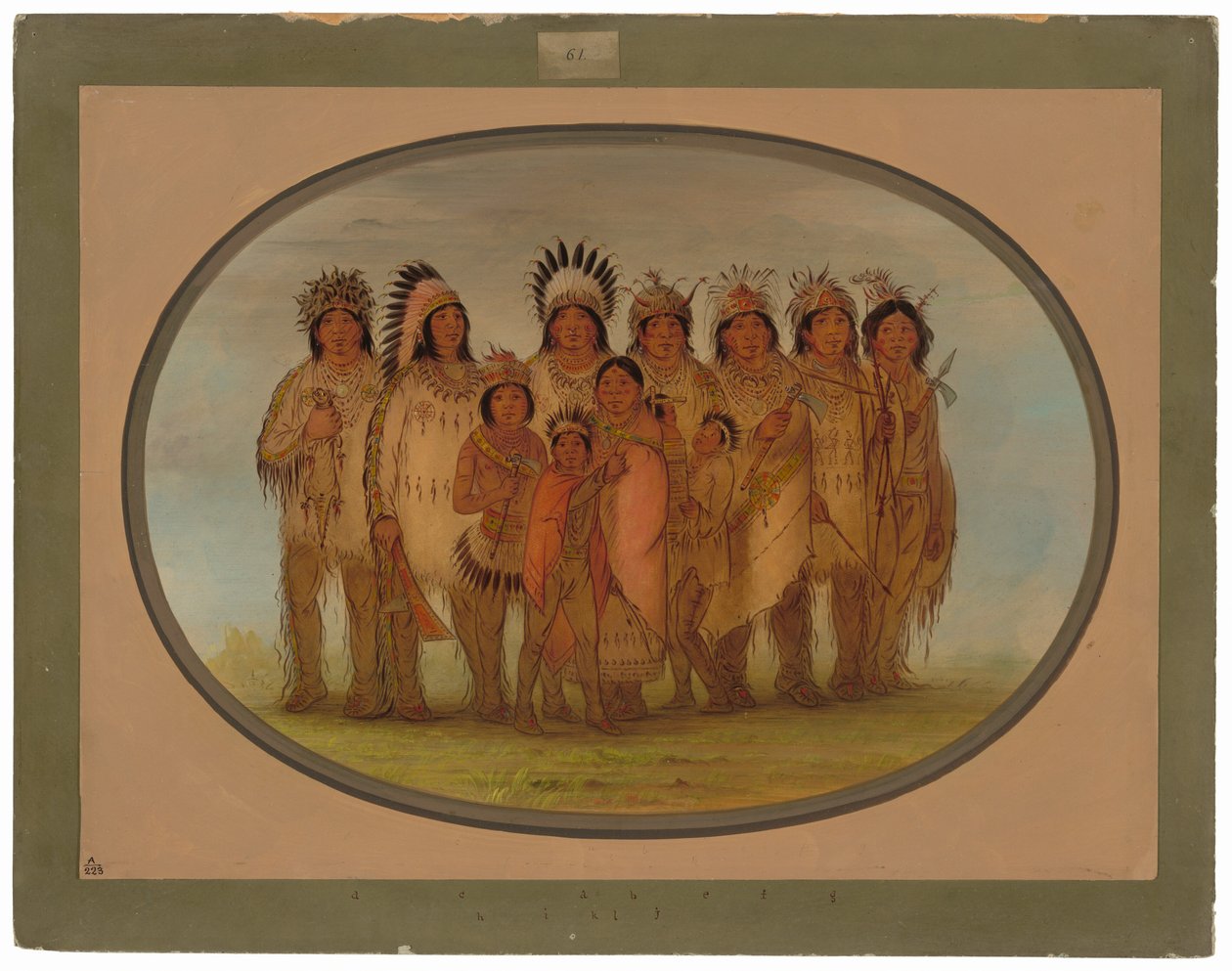 Ojibbeway-indianere i Paris af George Catlin