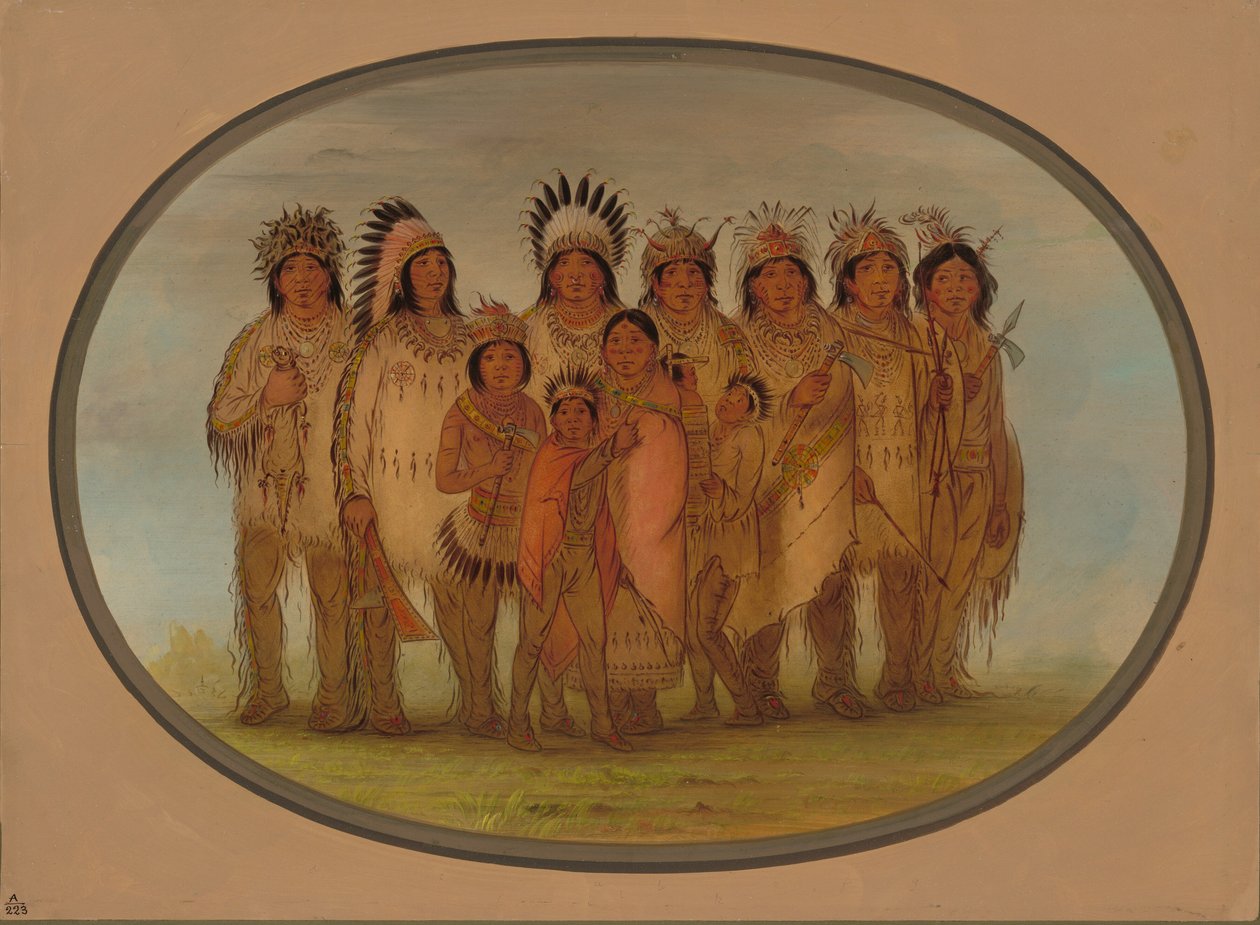 Ojibbeway-indianere i Paris, 18611869. af George Catlin
