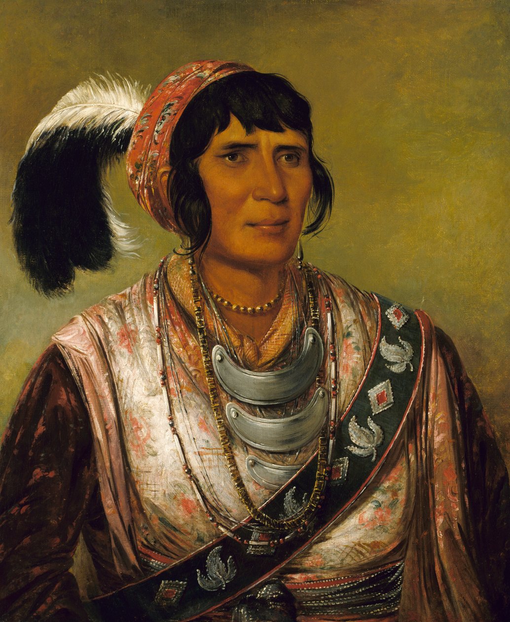 Os-ce-o-lá, The Black Drink, a Warrior of Great Distinction, 1838. af George Catlin