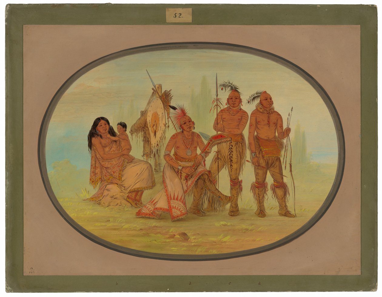 Osage indianere af George Catlin