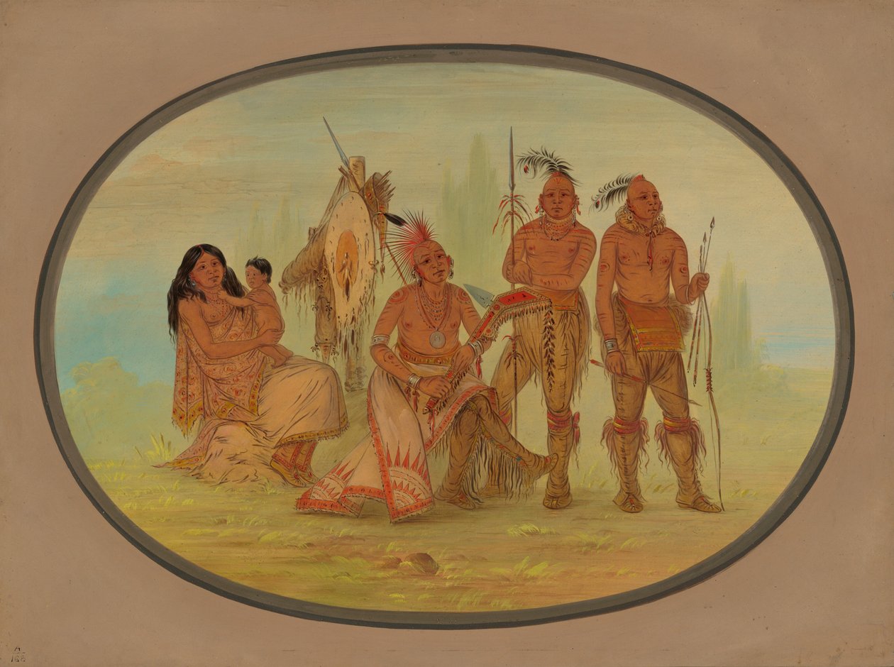 Osage-indianere, 18611869. af George Catlin
