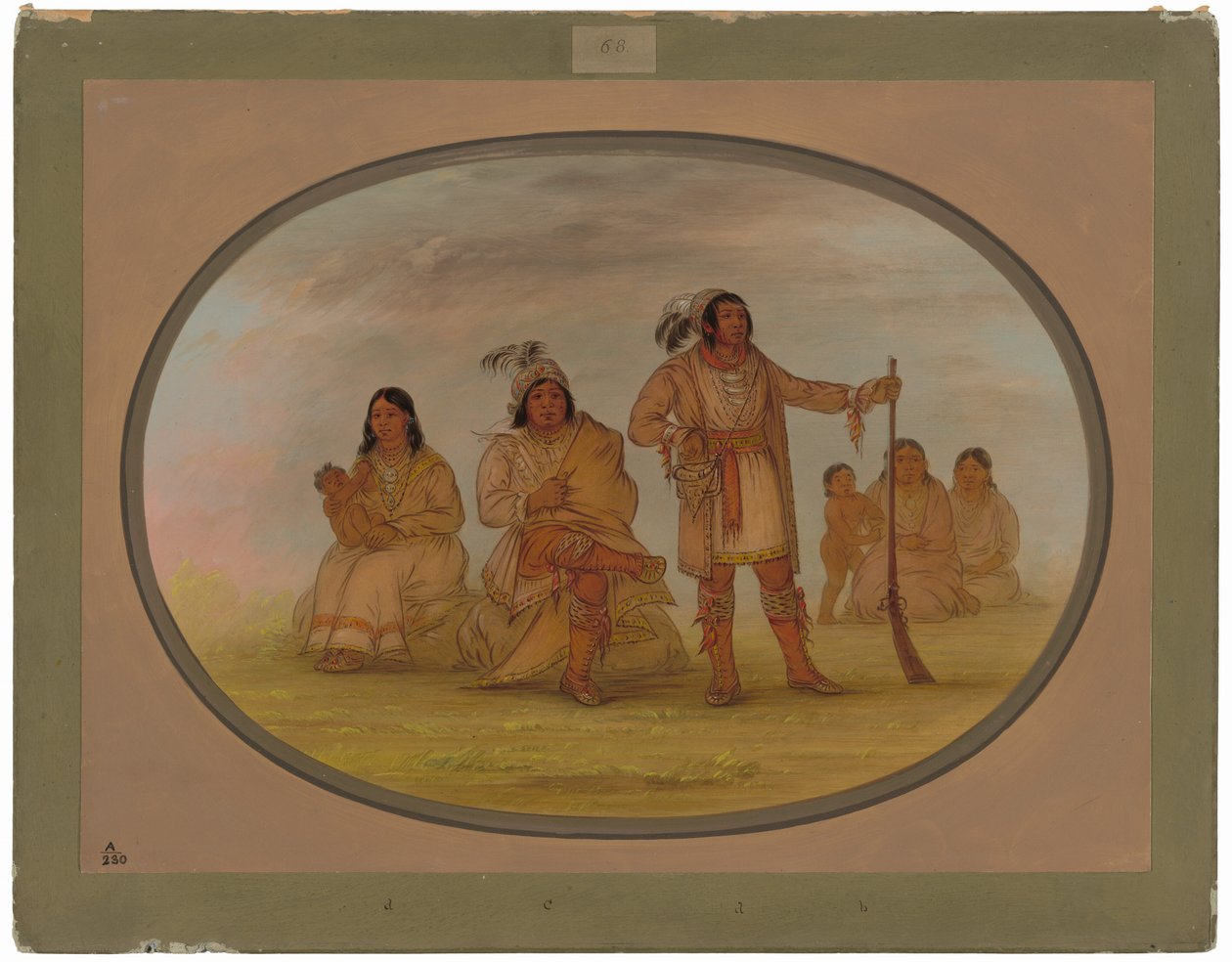 Osceola og fire Seminole-indianere af George Catlin