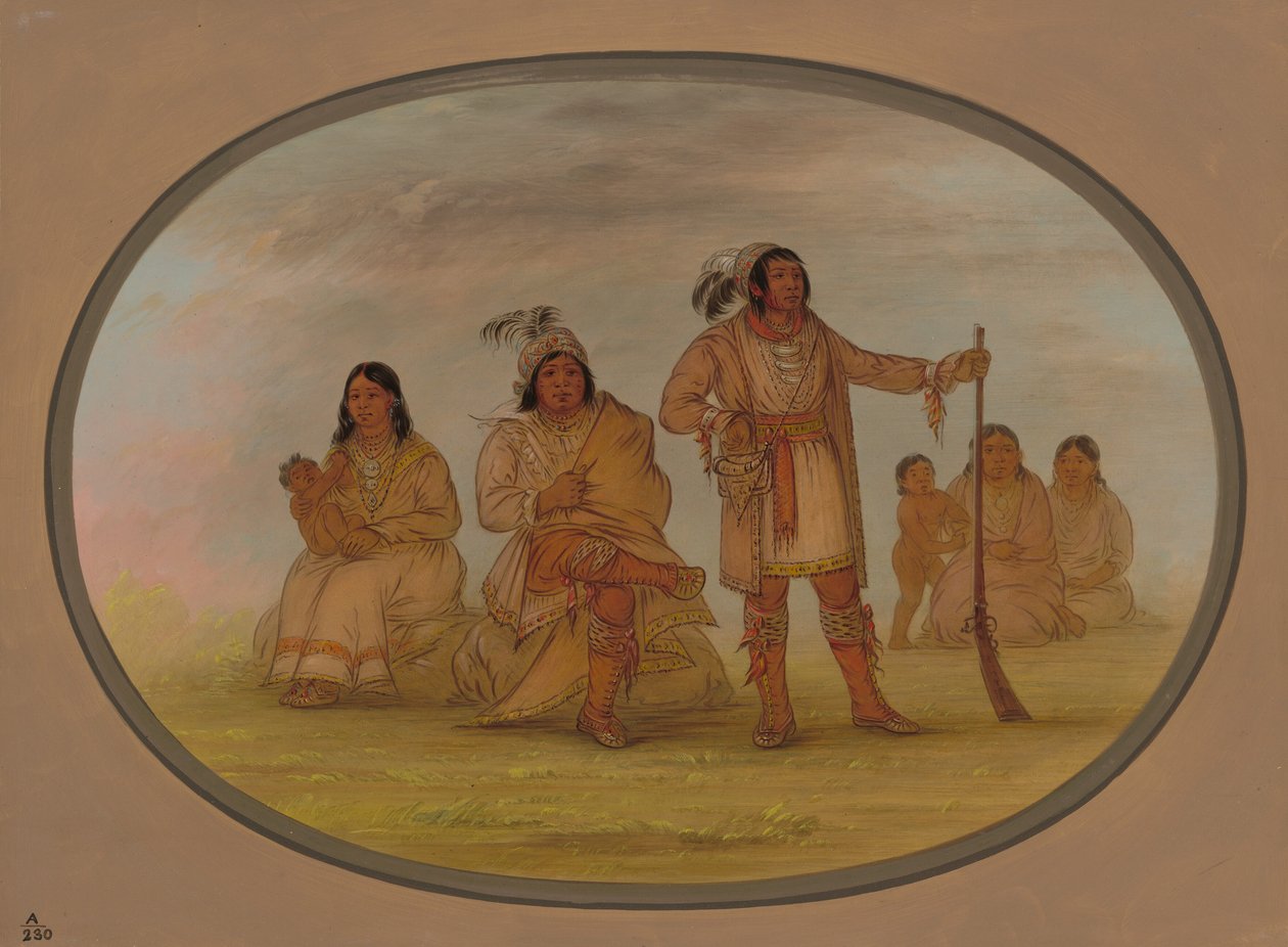 Osceola og fire Seminolee-indianere, 18611869. af George Catlin