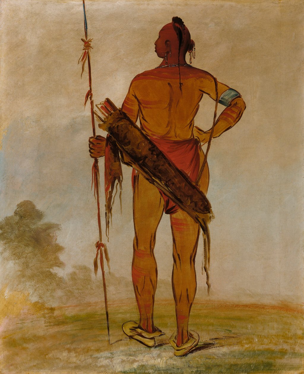 Pa-hú-sha, Hvidt hår, den yngre, en bandeleder af George Catlin