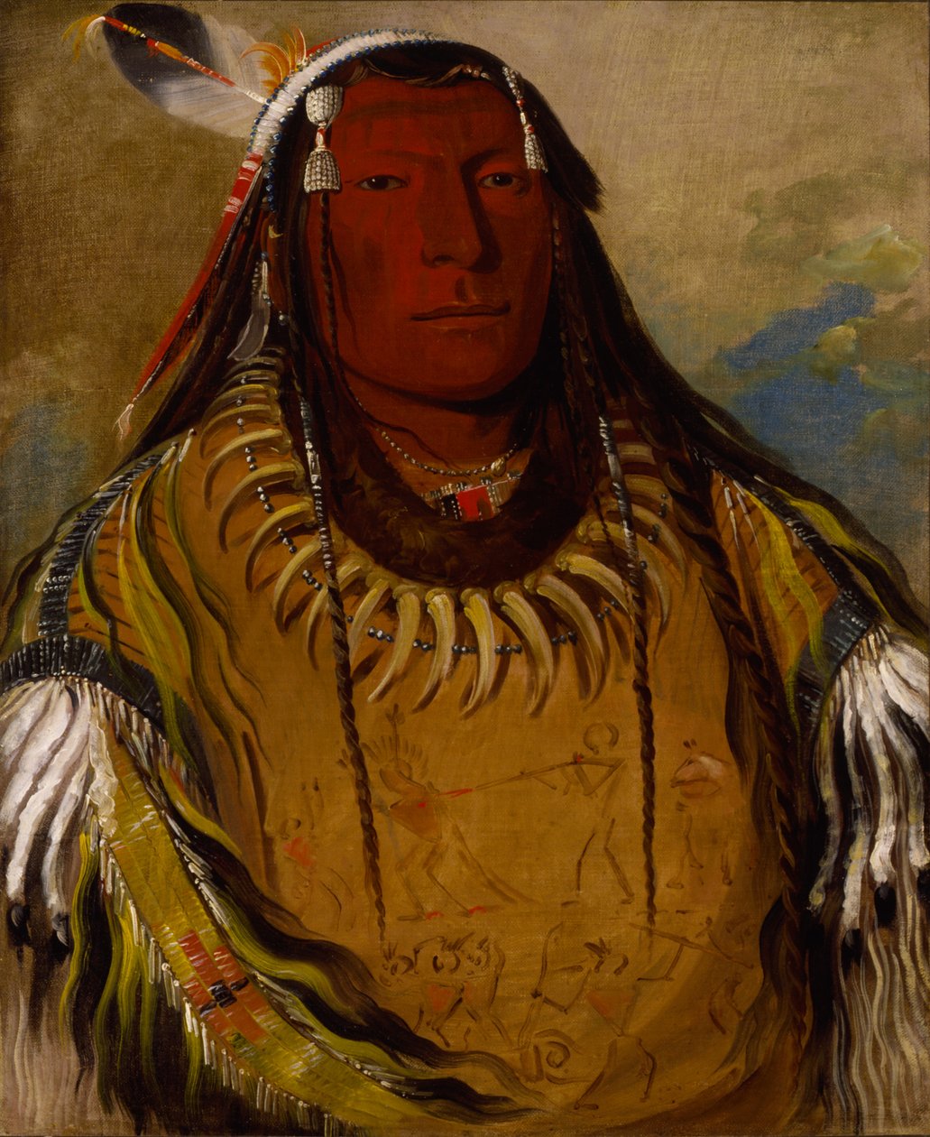 Pa-ris-ka-roó-pa, To krager, en høvding af George Catlin