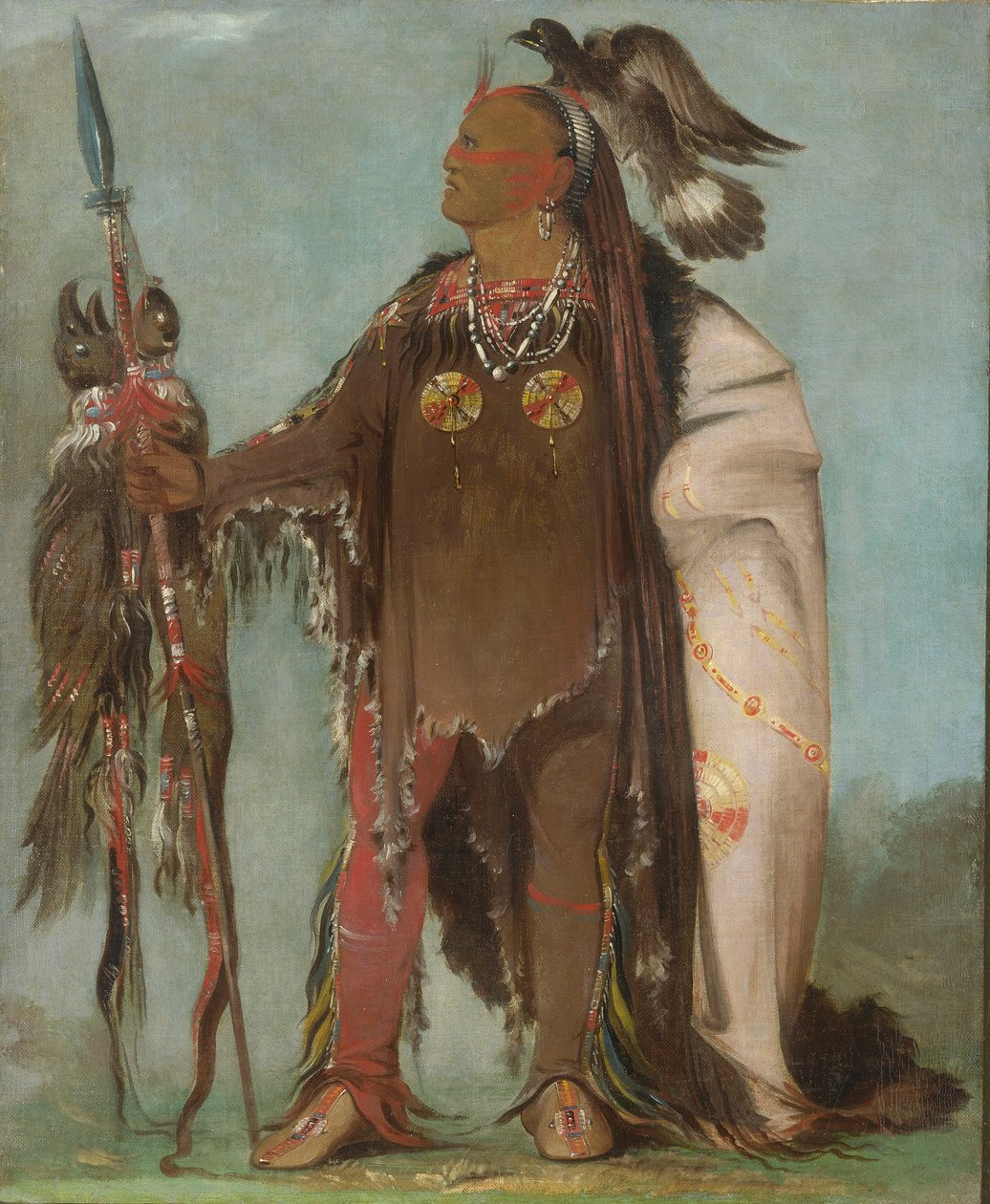 Pa-rís-ka-róo-pa, To krager, en bandeleder af George Catlin