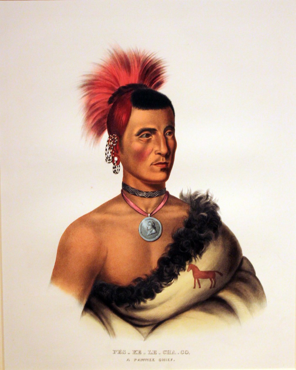 Pawnee Chief Paes K Lech af George Catlin