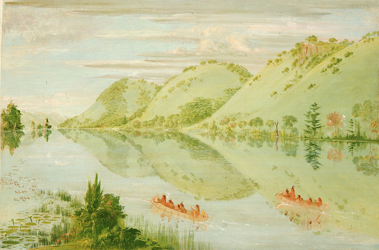 Maleriske bløffer over Prairie du Chien, 1835-1836. af George Catlin