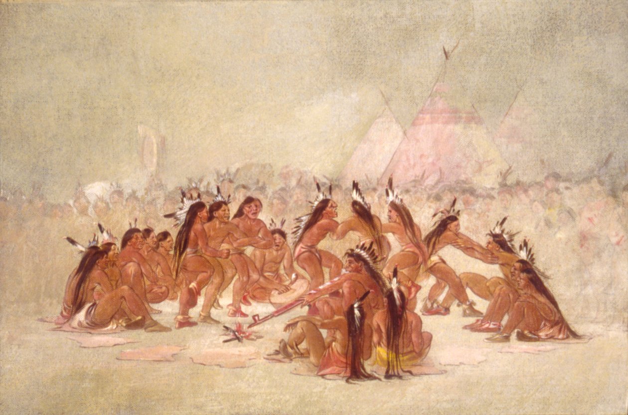 Rørdans, Assiniboine af George Catlin