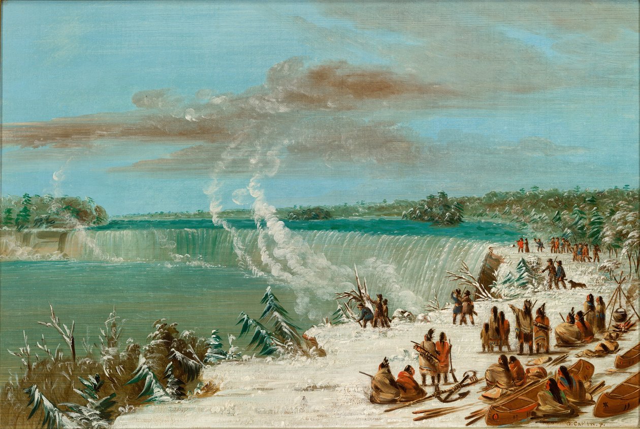 Portage Around the Falls of Niagara at Table Rock, 18471848. af George Catlin