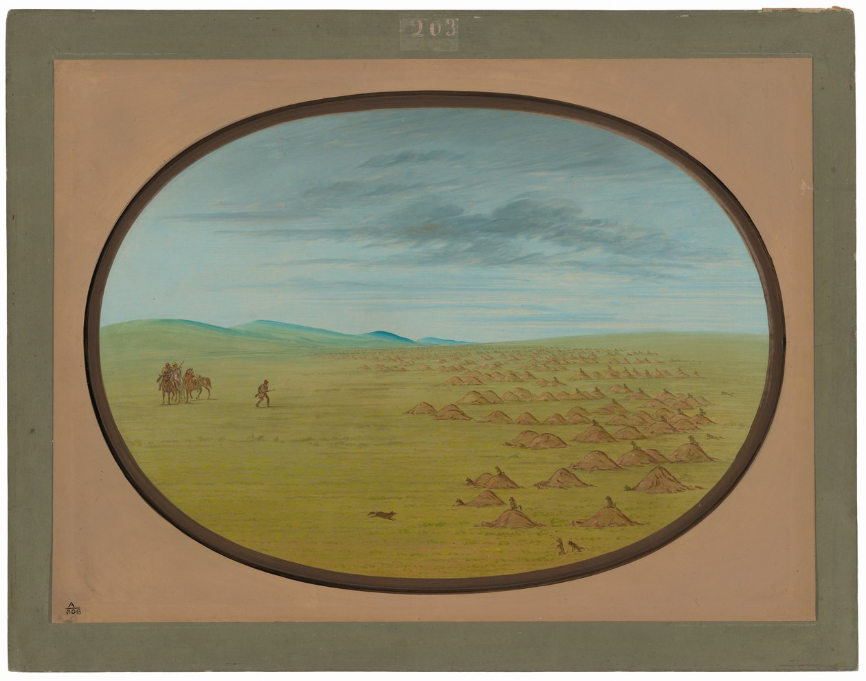 Præriehundelandsby af George Catlin
