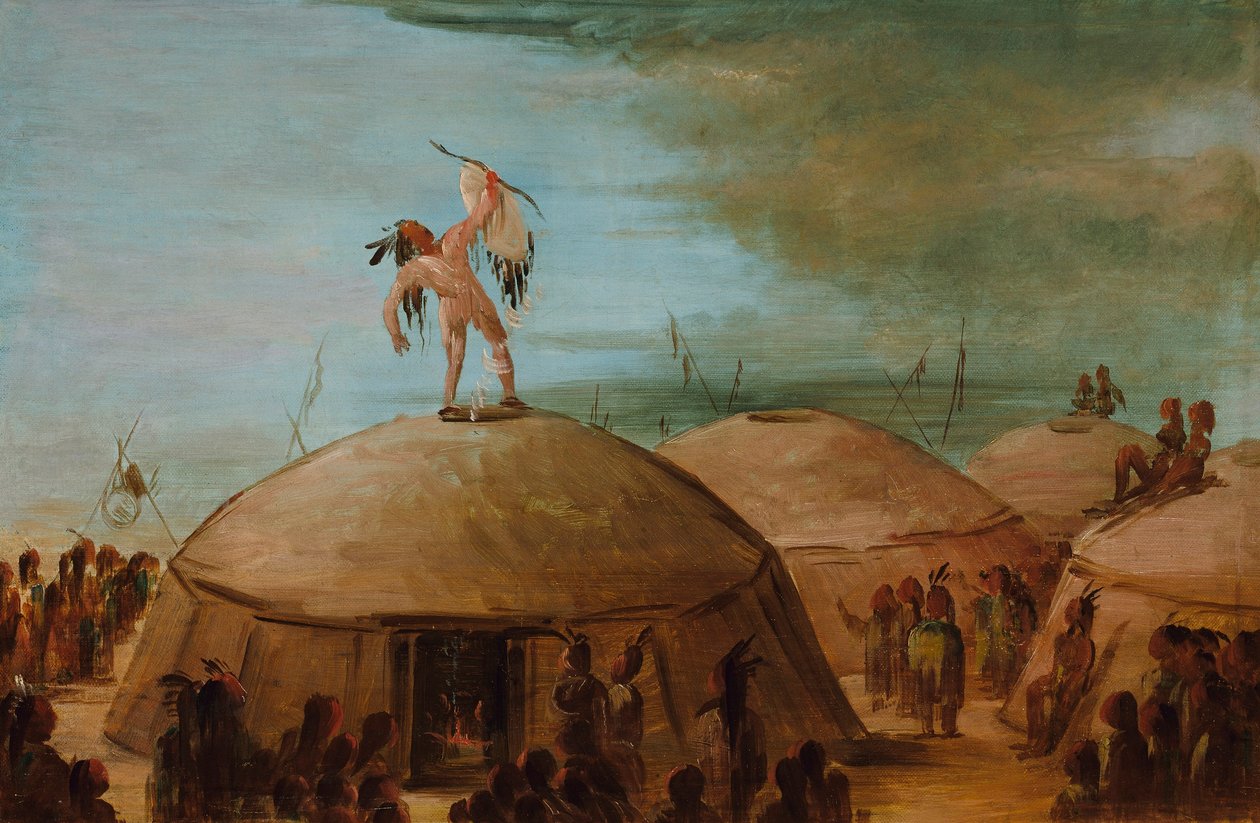 Regnvejr blandt mandanerne af George Catlin