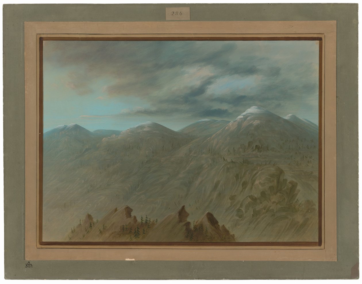 Salmon River Mountains af George Catlin