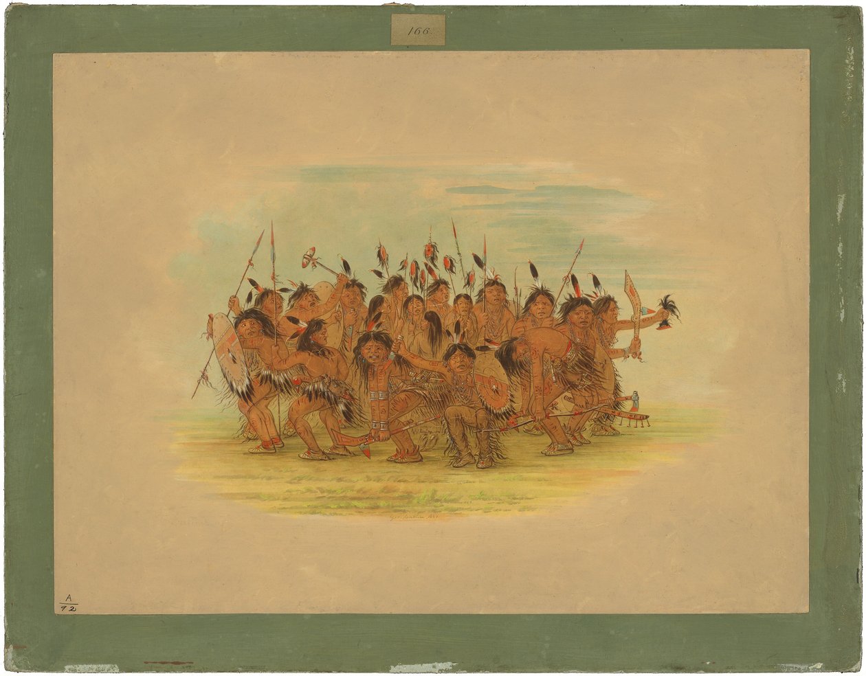 Hovedbundsdans - Sioux af George Catlin