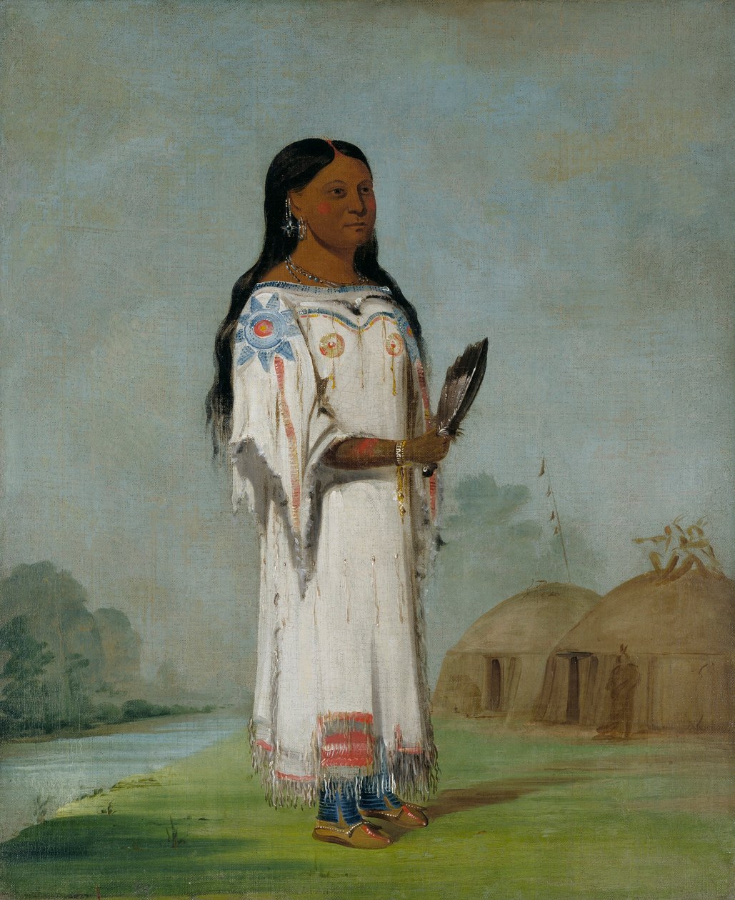 Seet-sé-be-a, middagssol, en smuk pige af George Catlin
