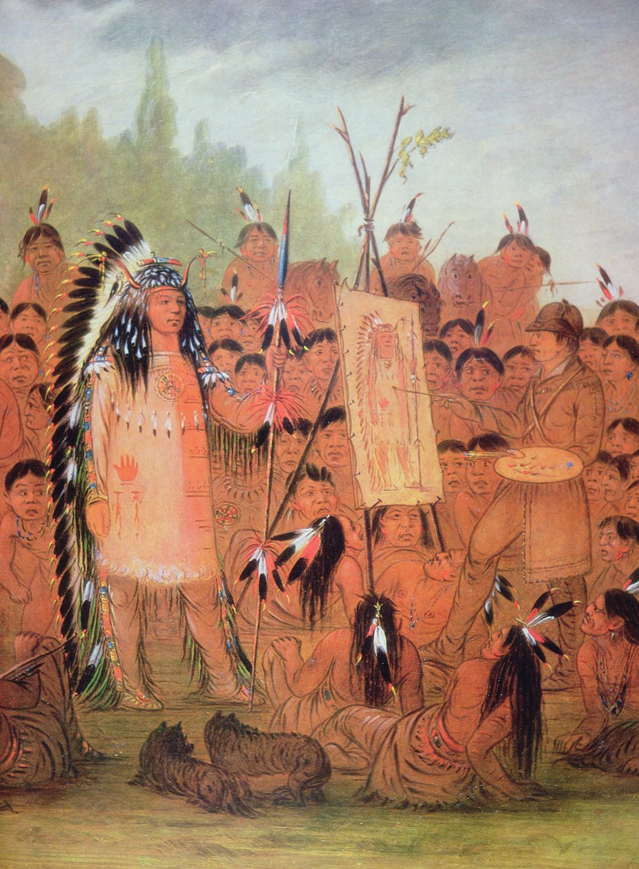Selvportræt, ca. 1835 (olie på lærred) af George Catlin