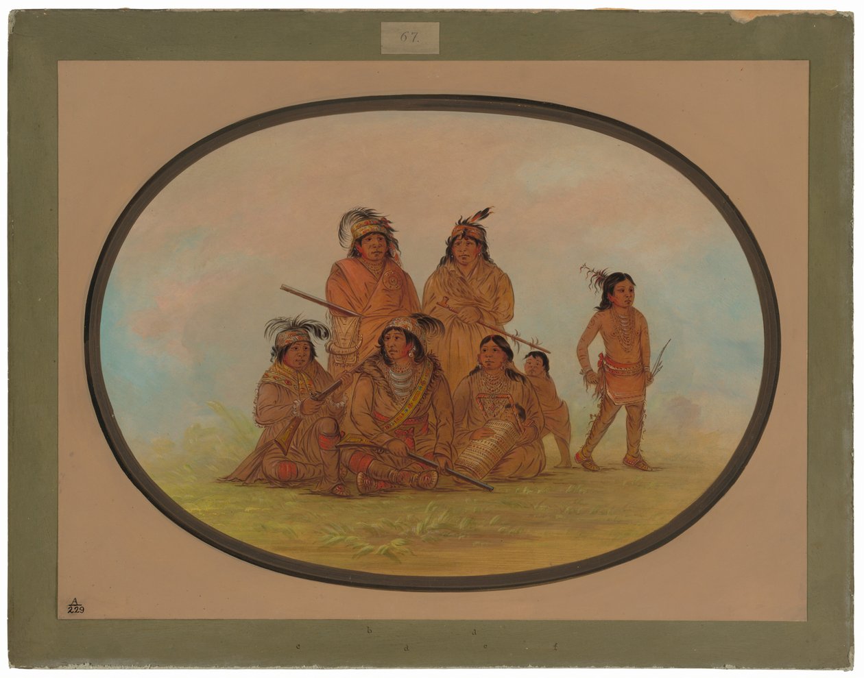 Seminole-indianere, fanger ved Fort Moultrie af George Catlin