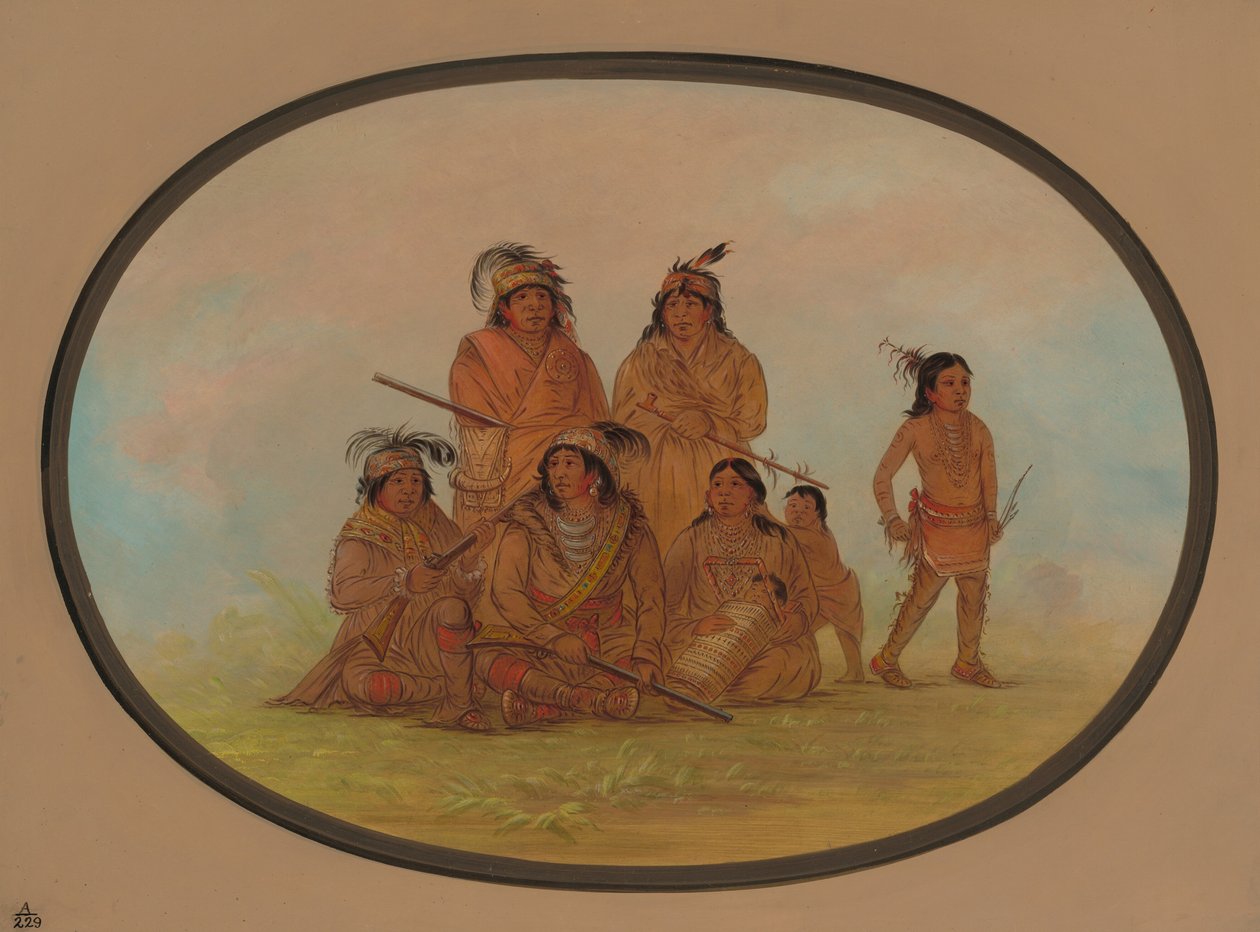 Seminole-indianere, fanger i Fort Moultrie, 18611869. af George Catlin