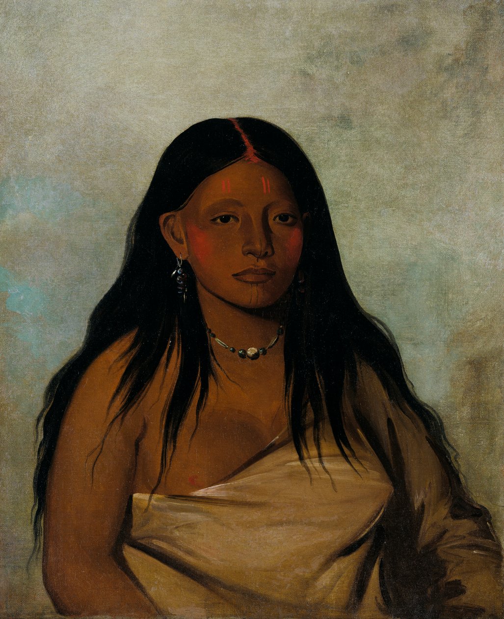 Shé-de-ah, Wild Sage, a Wichita Woman, 1834. af George Catlin