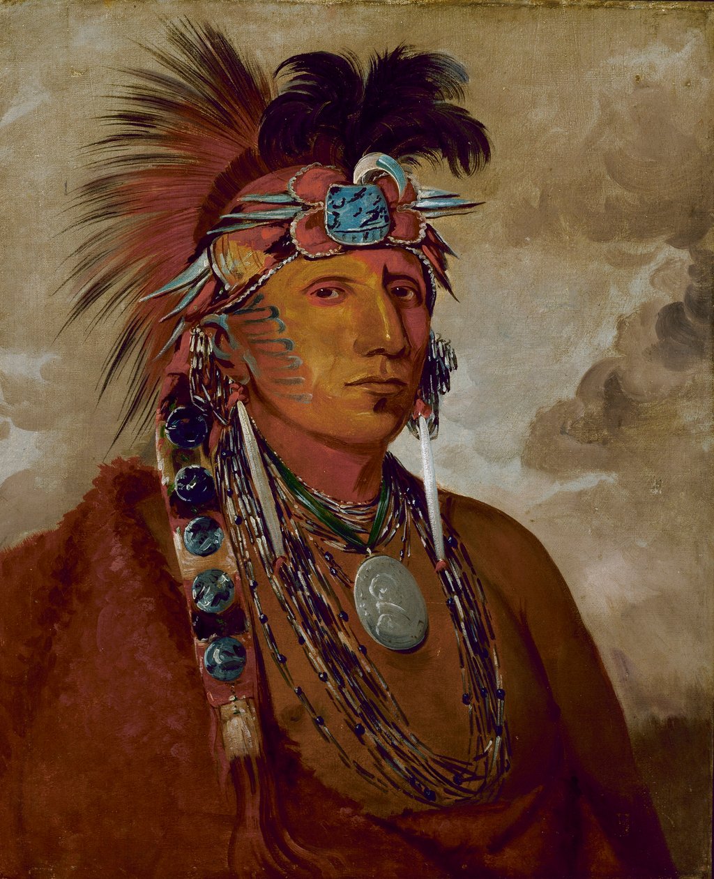 Shó-me-kós-see, Ulven, en høvding af George Catlin