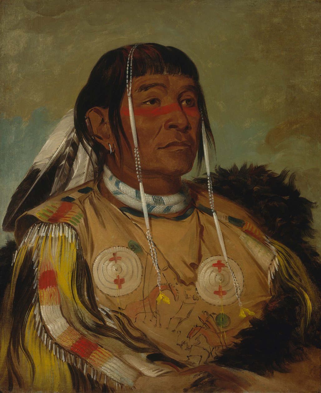 Sha-có-pay, De Seks, høvding for Prærie-Ojibwaerne af George Catlin