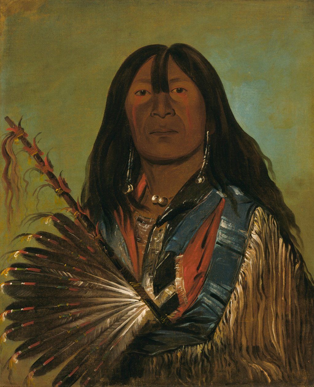 Shón-ka, Hunden, høvding for Bad Arrow Points-banden af George Catlin
