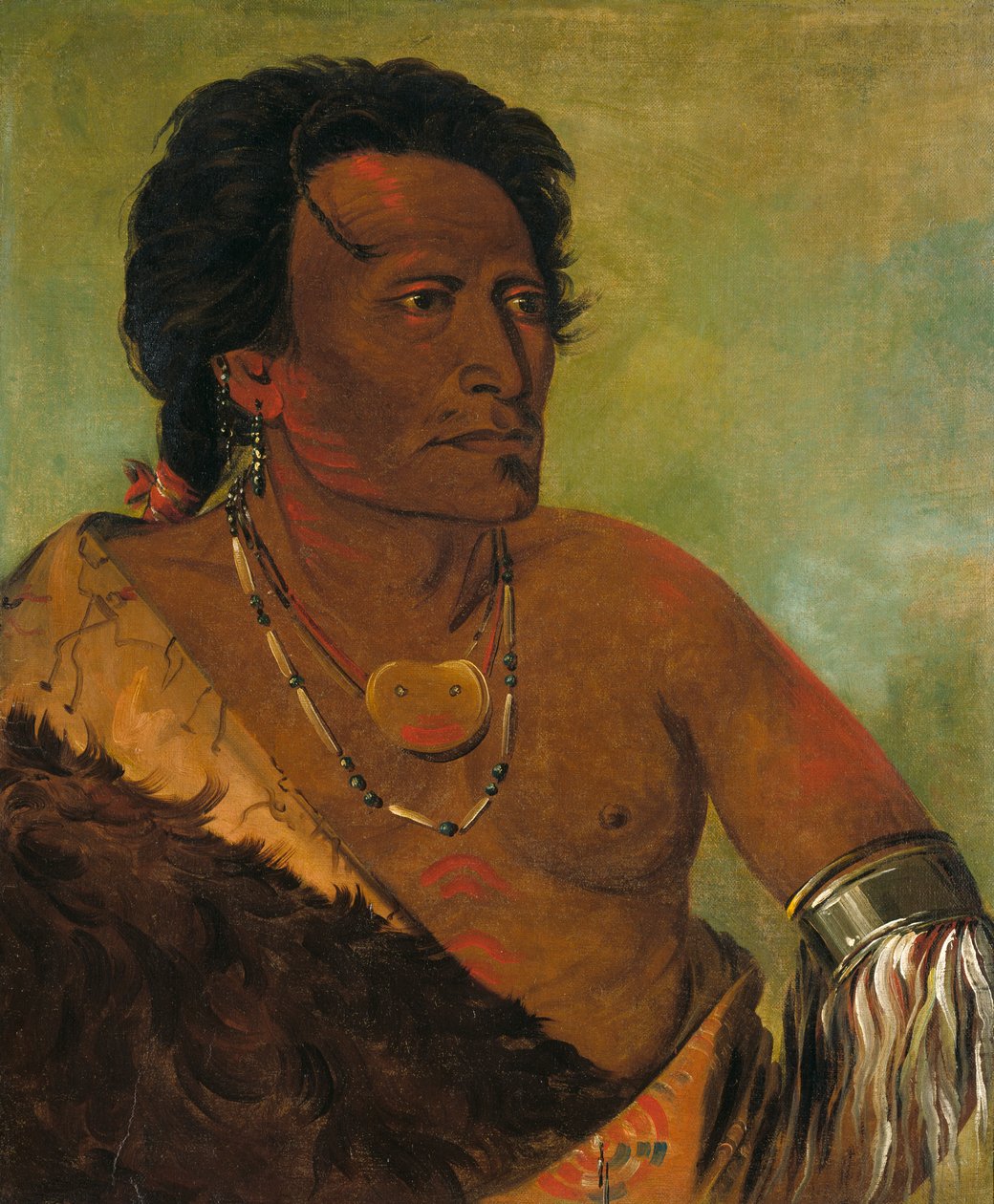 Sky-se-ró-ka, anden høvding for stammen, 1834. af George Catlin