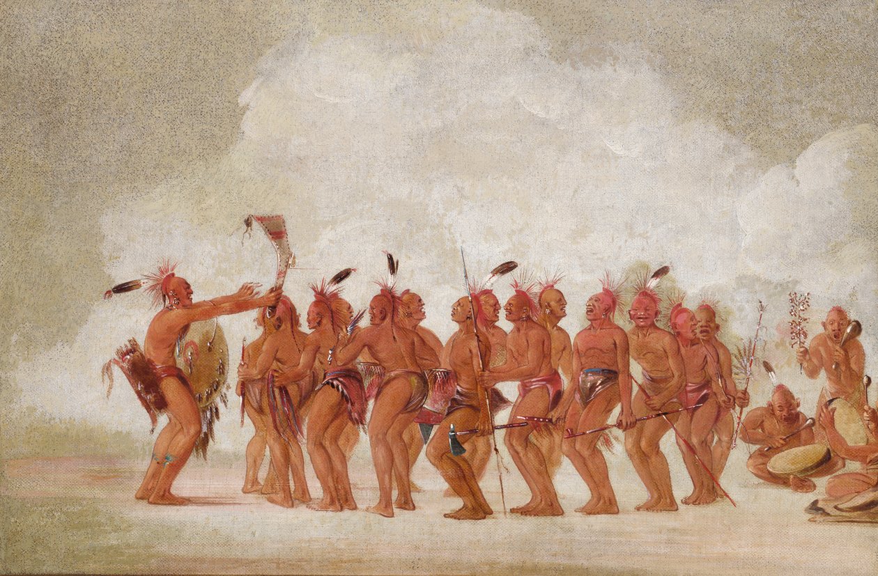 Slavedans, Sac og Ræv, 1835-1837. af George Catlin