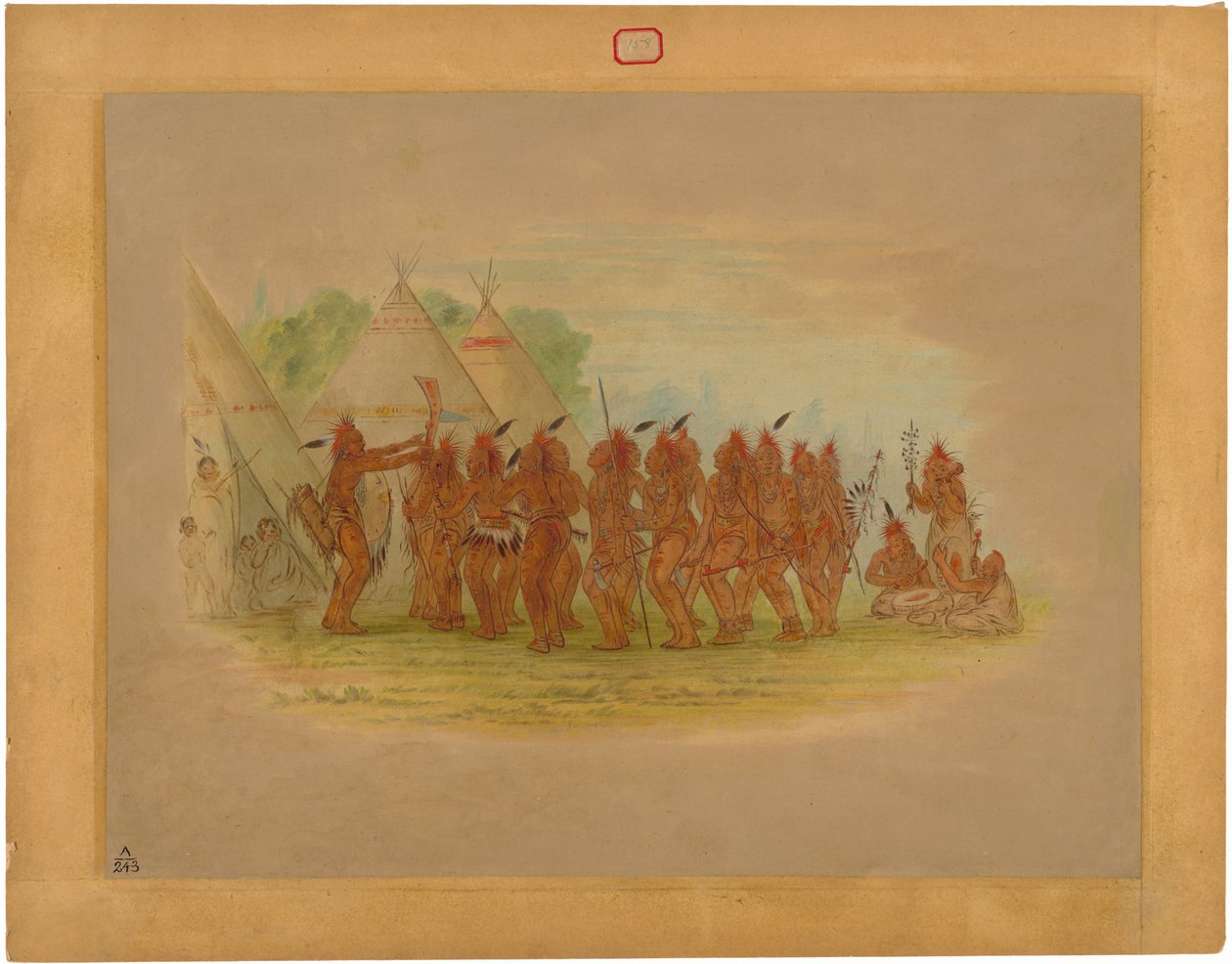 Slaves Dance - Saukie af George Catlin