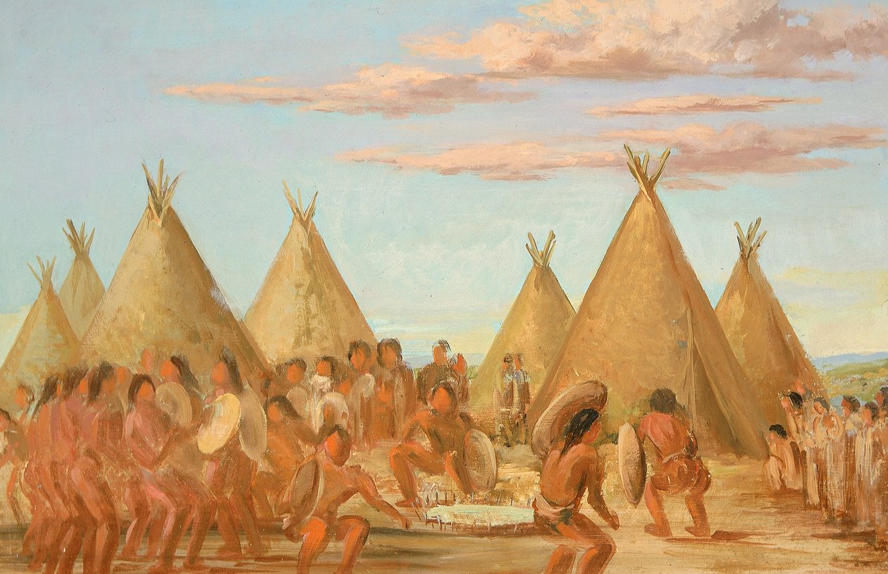 Rygning af skjoldet af George Catlin