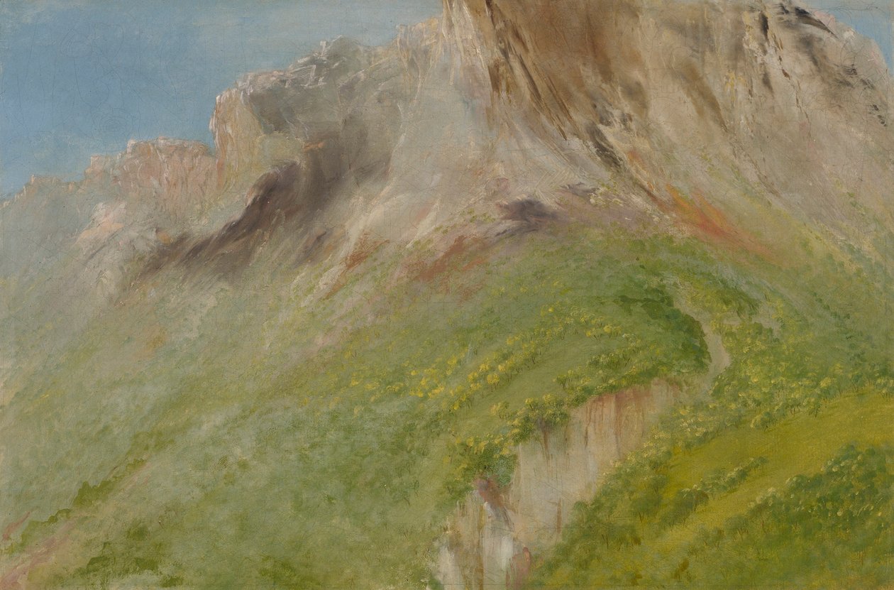 Ta-wa-que-nah, eller Rocky Mountain, nær Comanche-landsbyen af George Catlin