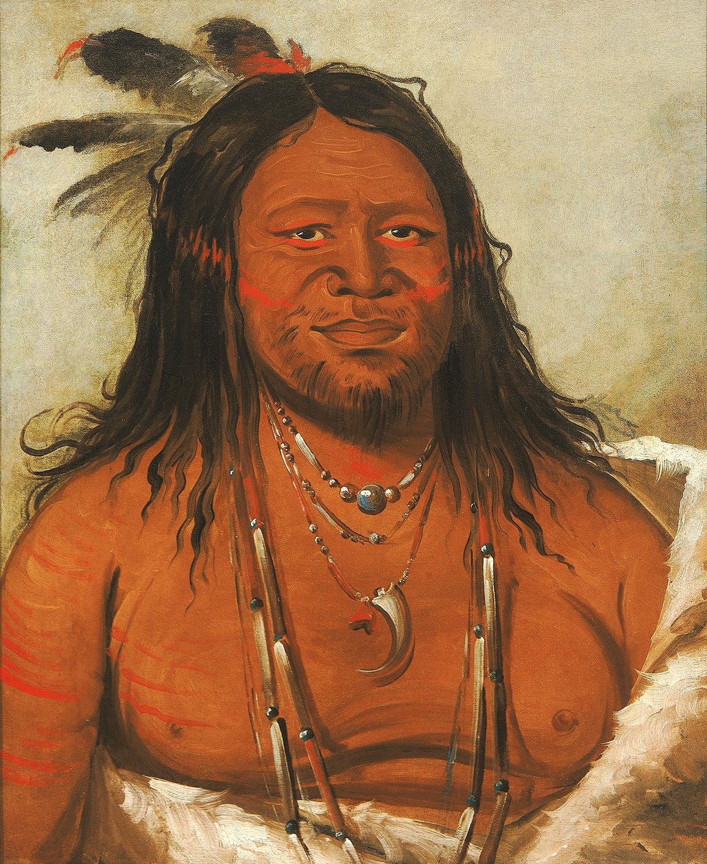 Ta-wáh-que-nah, klippebjerget, stammens anden høvding af George Catlin