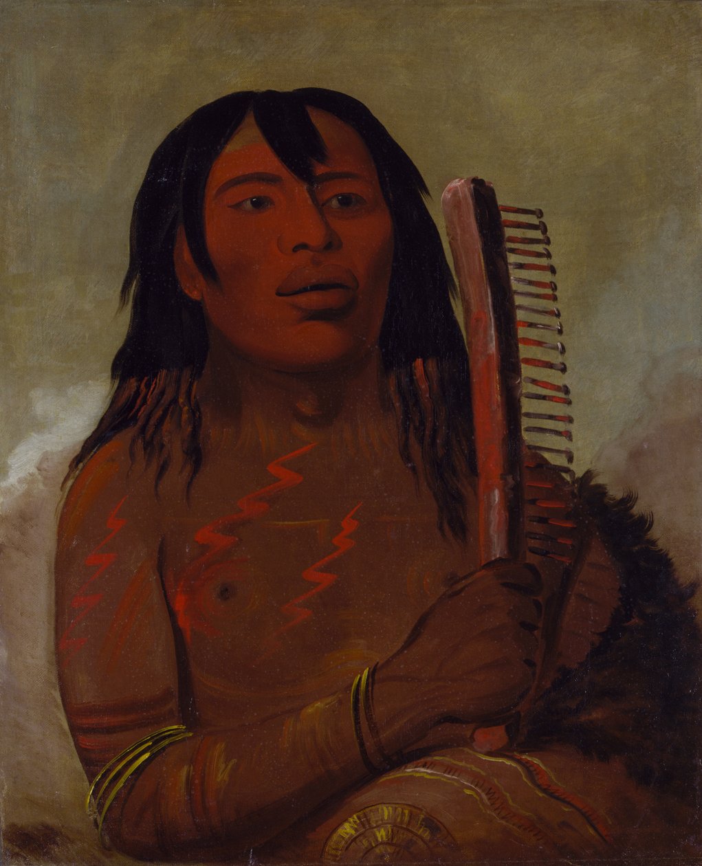 Tcha-dés-sa-ko-máh-pee, Bjørnebarn af George Catlin