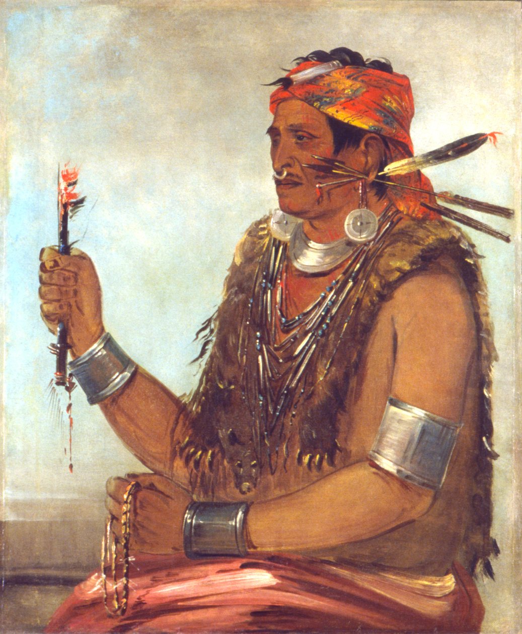 Ten-sqúat-a-way, den åbne dør, kendt som profeten, bror til Tecumseh af George Catlin