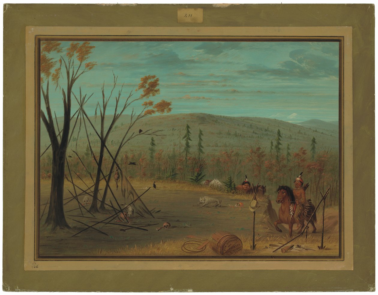 Cheyenne-brødrene vender tilbage fra deres efterårsjagt af George Catlin