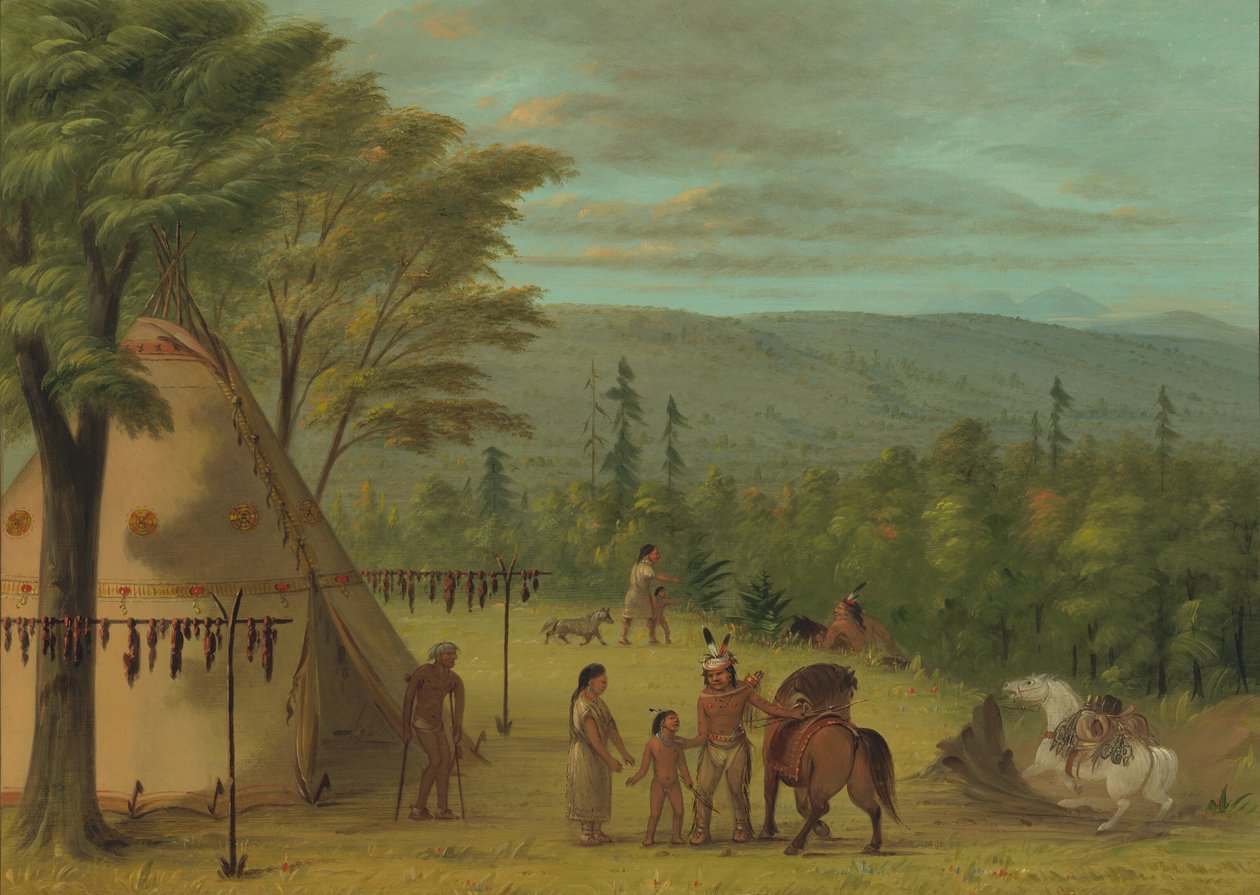 Cheyenne-brødrene starter på deres efterårsjagt, 18611869. af George Catlin
